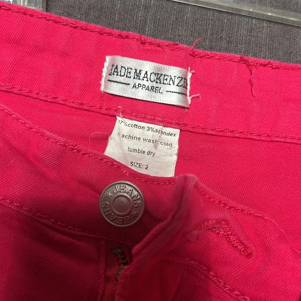 Jade McKenzie | Hot Pink Denim Midi Skirt - Picture 3 of 5